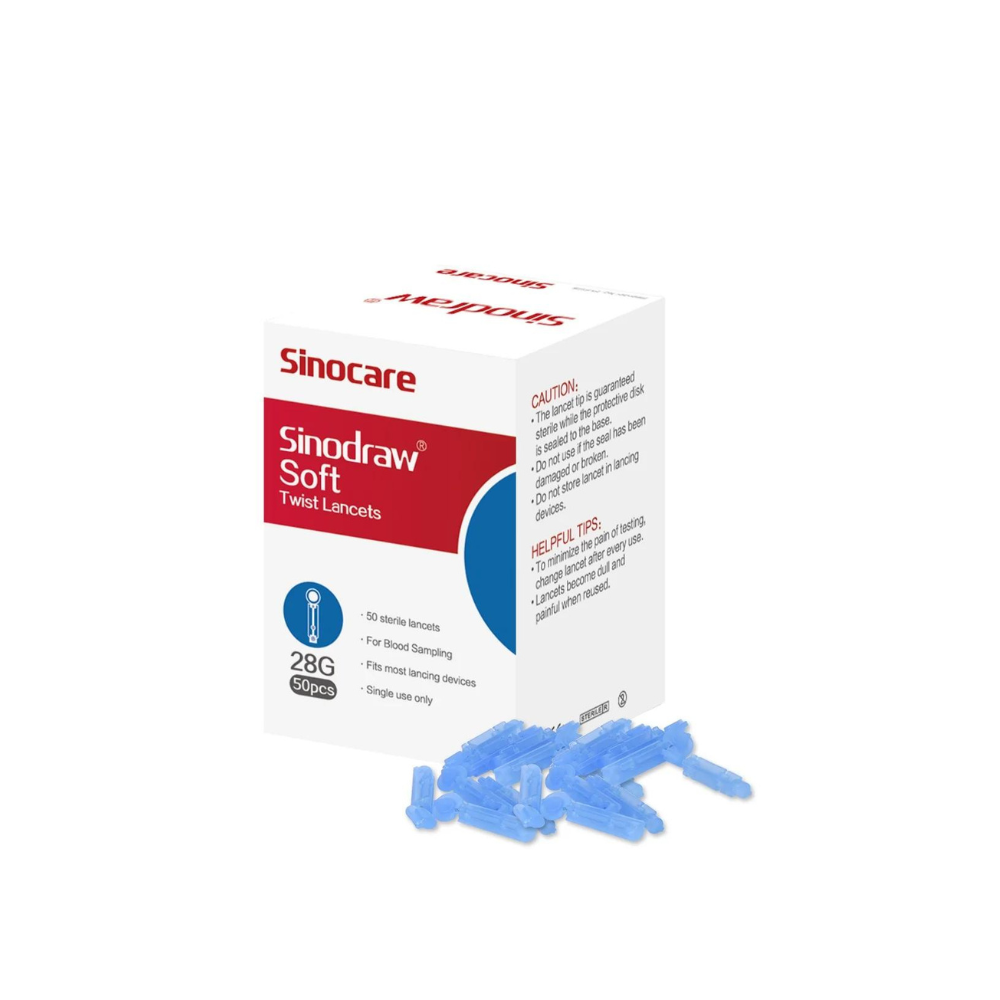 SINOCARE SINODRAW SOFT LANCETS  28G A50-1