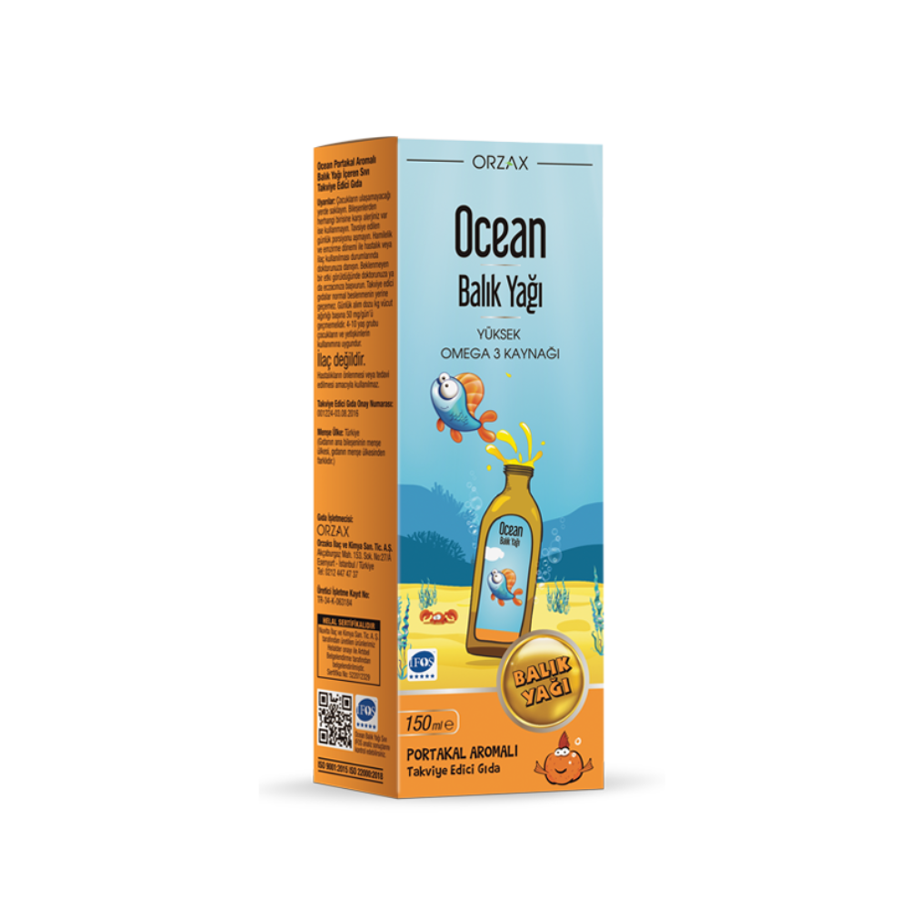 OCEAN FISH OIL PORTOKALL SIR 150ML-1
