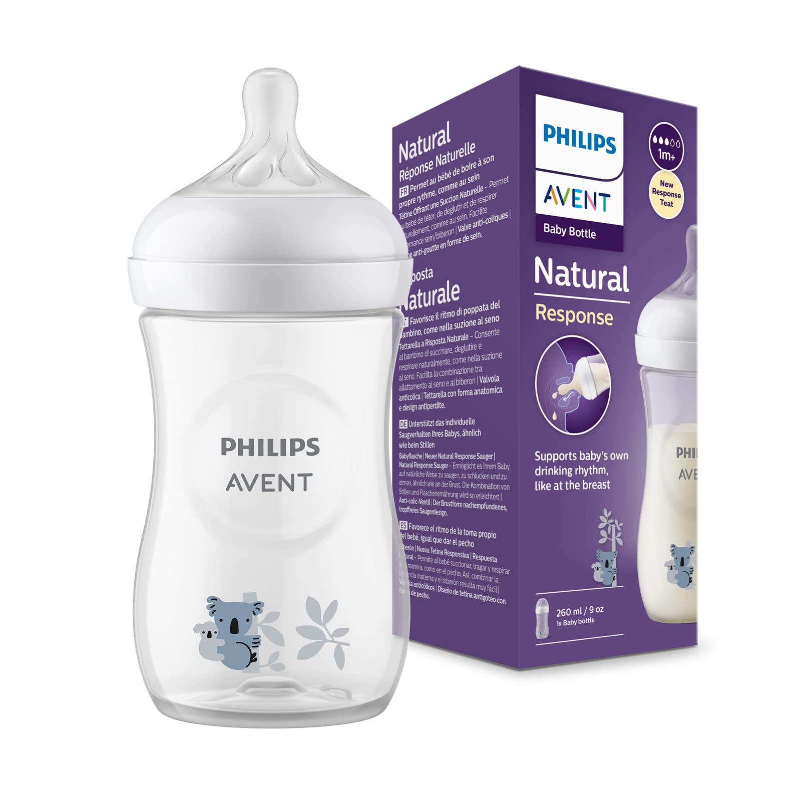 AVENT NATURAL RESPONSE BLUE 260ML 1M+-1